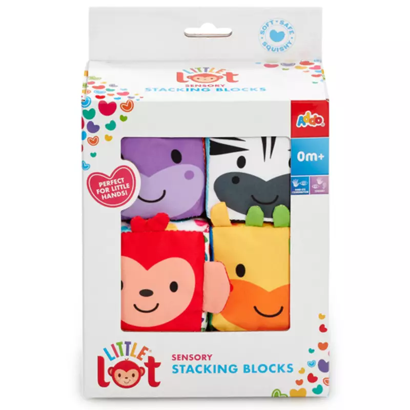 Addo Little Lot Soft Stacking Blocks - Mainan Edukasi Sensorik Balok Susun Lembut Anak Bayi