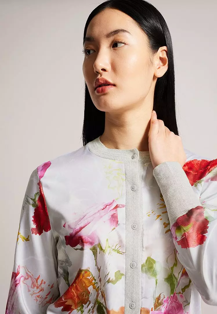 Buy Ted Baker Ted Baker Women's Nalanni Woven Front Cardigan Online ZALORA Malaysia