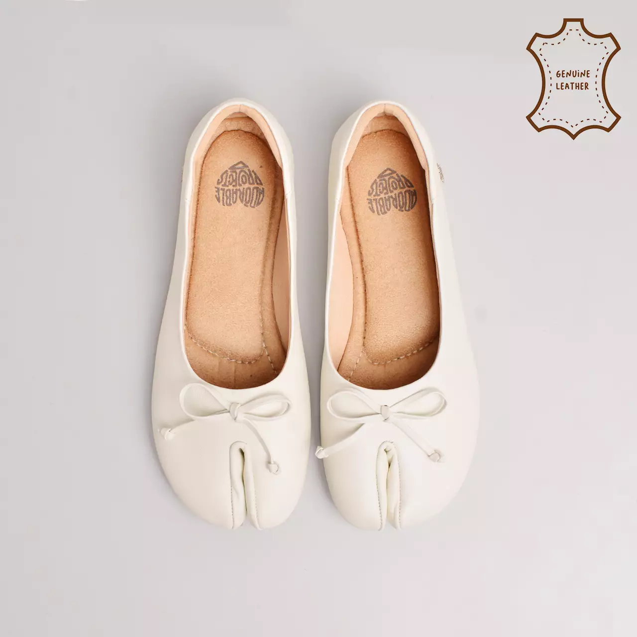 Evodia Flat Shoes Genuine Leather Cream