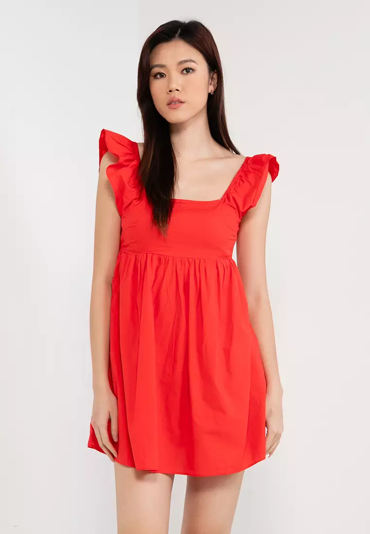 Cotton on red dress top
