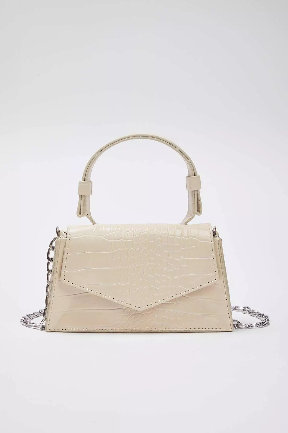 Beige Textured Crossbody Women's Mini/Small City Bag