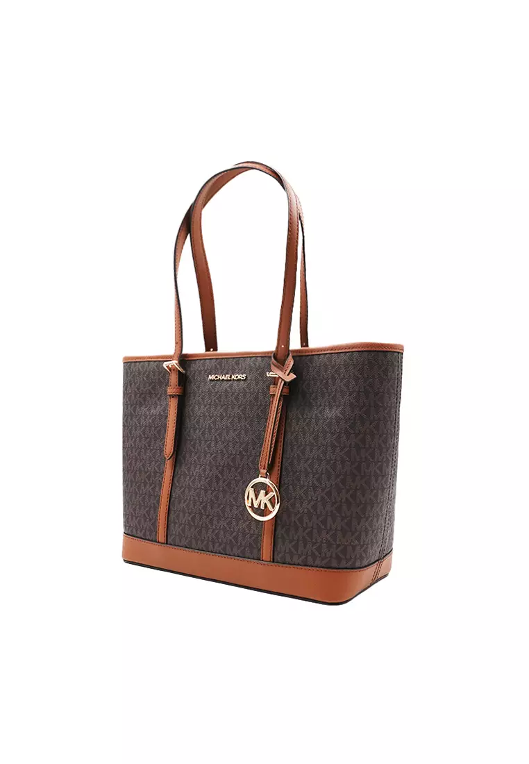 Jet Set Travel Large Logo Tote Bag In Brown 35S0GTVT1V