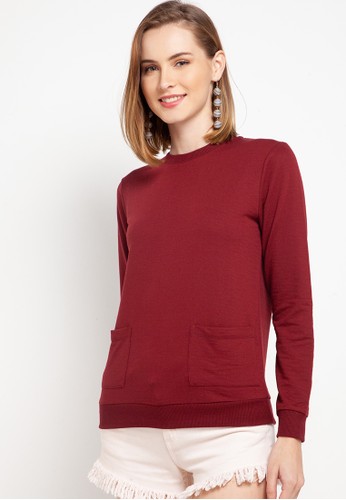 Jual Tolliver Pocket Long Sleeve Sweatshirt Original Zalora Indonesia