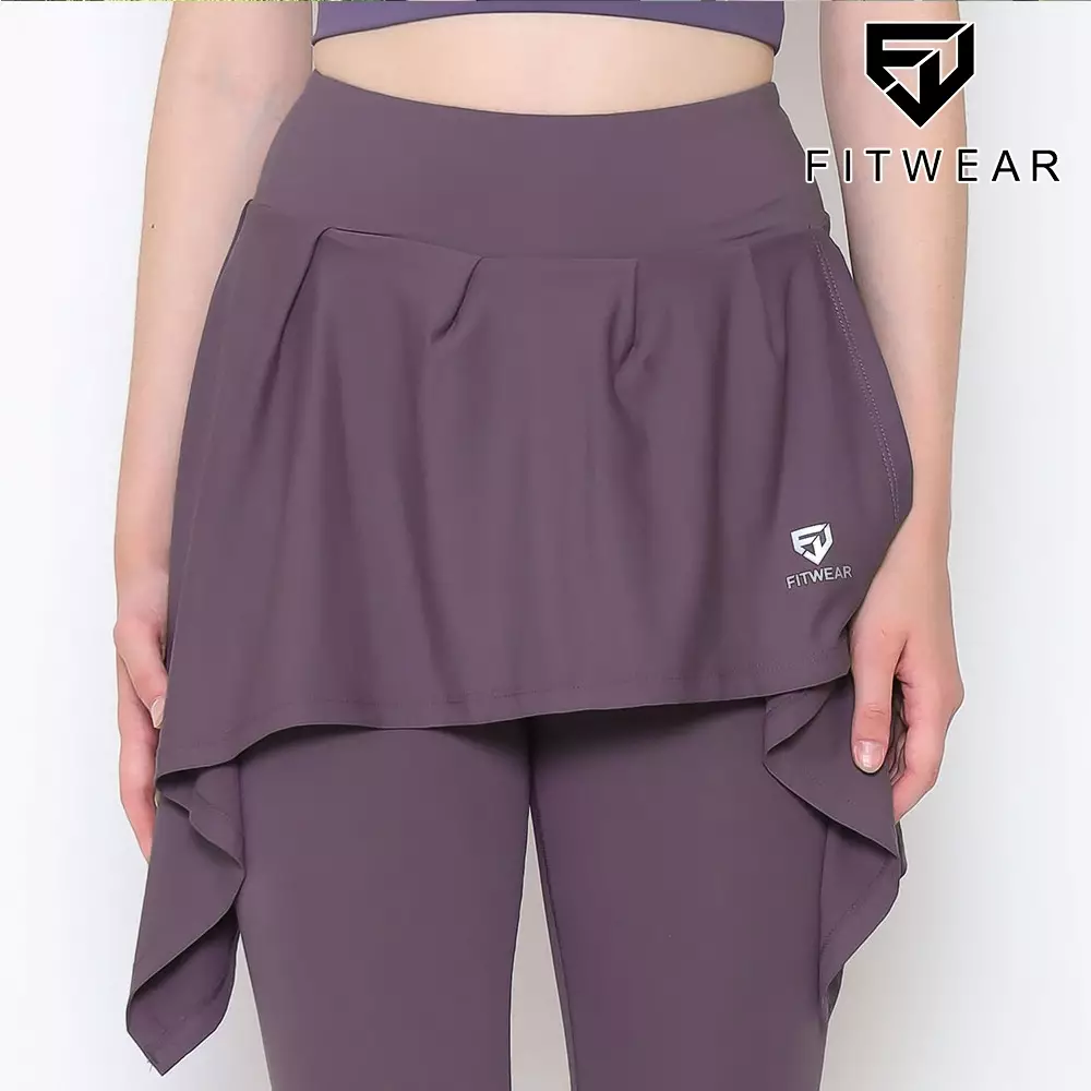 Fitwear - Rok + Legging Olahraga Dryfit Wanita NAYLA - AMETYST BACK POCKET