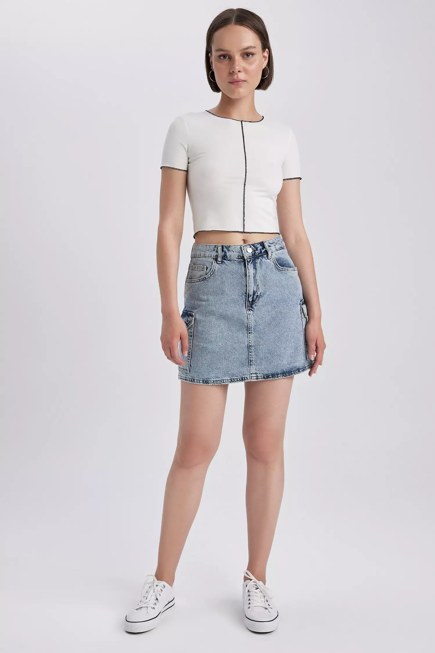 Denim cheap skirt zalora