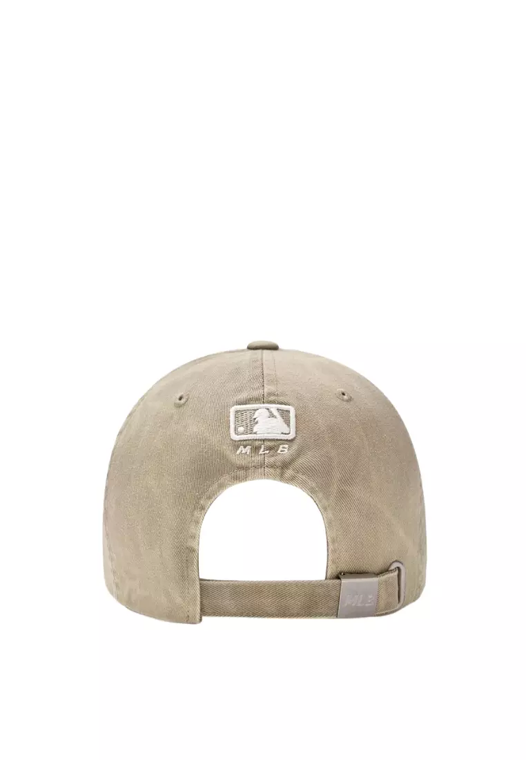 ★MLB Korea★ Varsity Fleece Unstructured Ball Cap BOS Beige Jual MLB Korea Varsity Vintage Culsive Stitch Unstructured