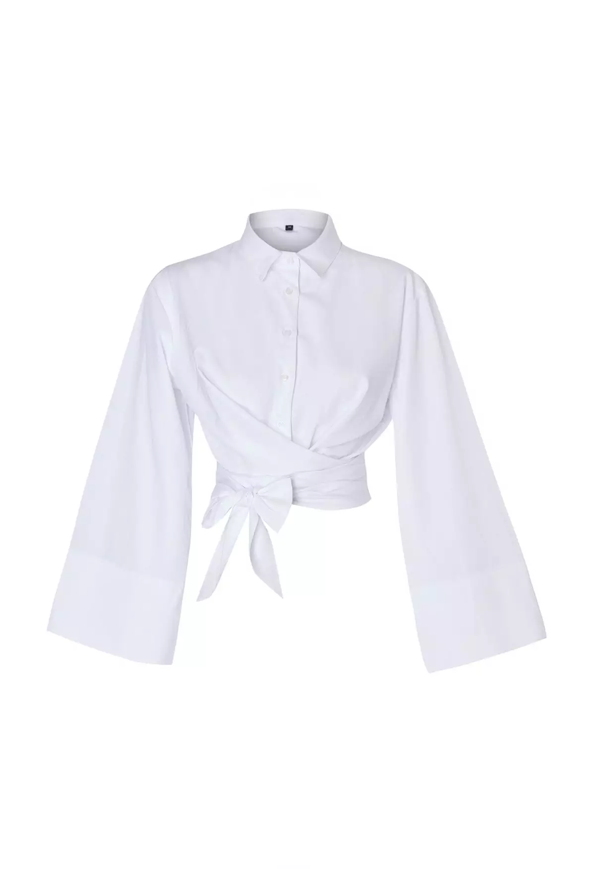 Wide Sleeves Crop Shirt