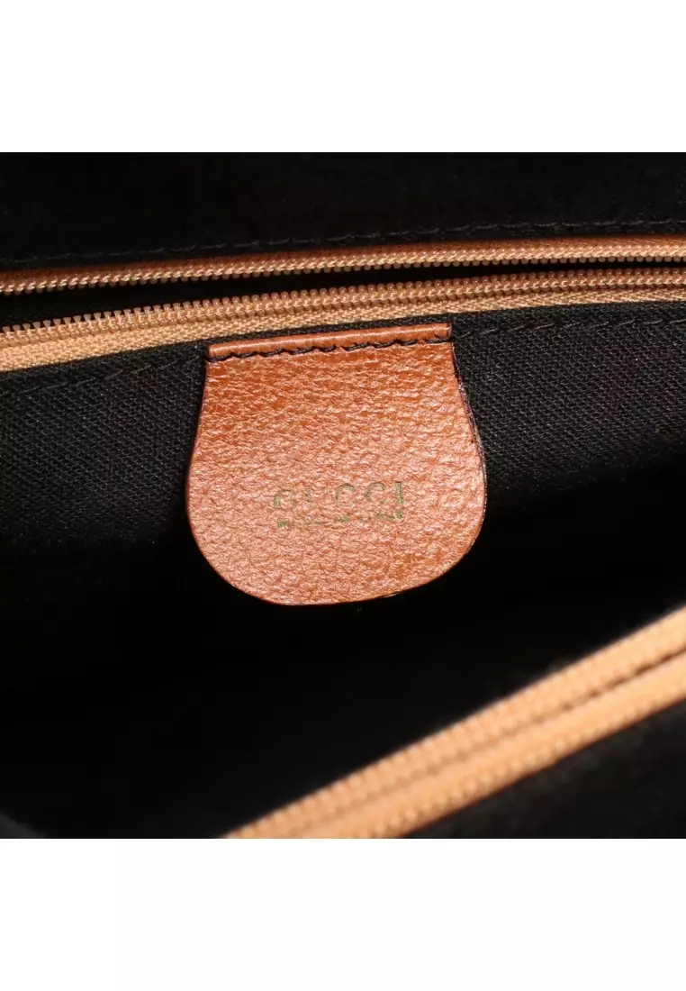 Pre-Loved Gucci Bamboo Handbag leather Brown