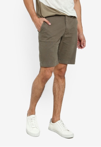 Buy Burton Menswear London Light Khaki Washed Textured Relaxed Fit Shorts Online Zalora Singapore
