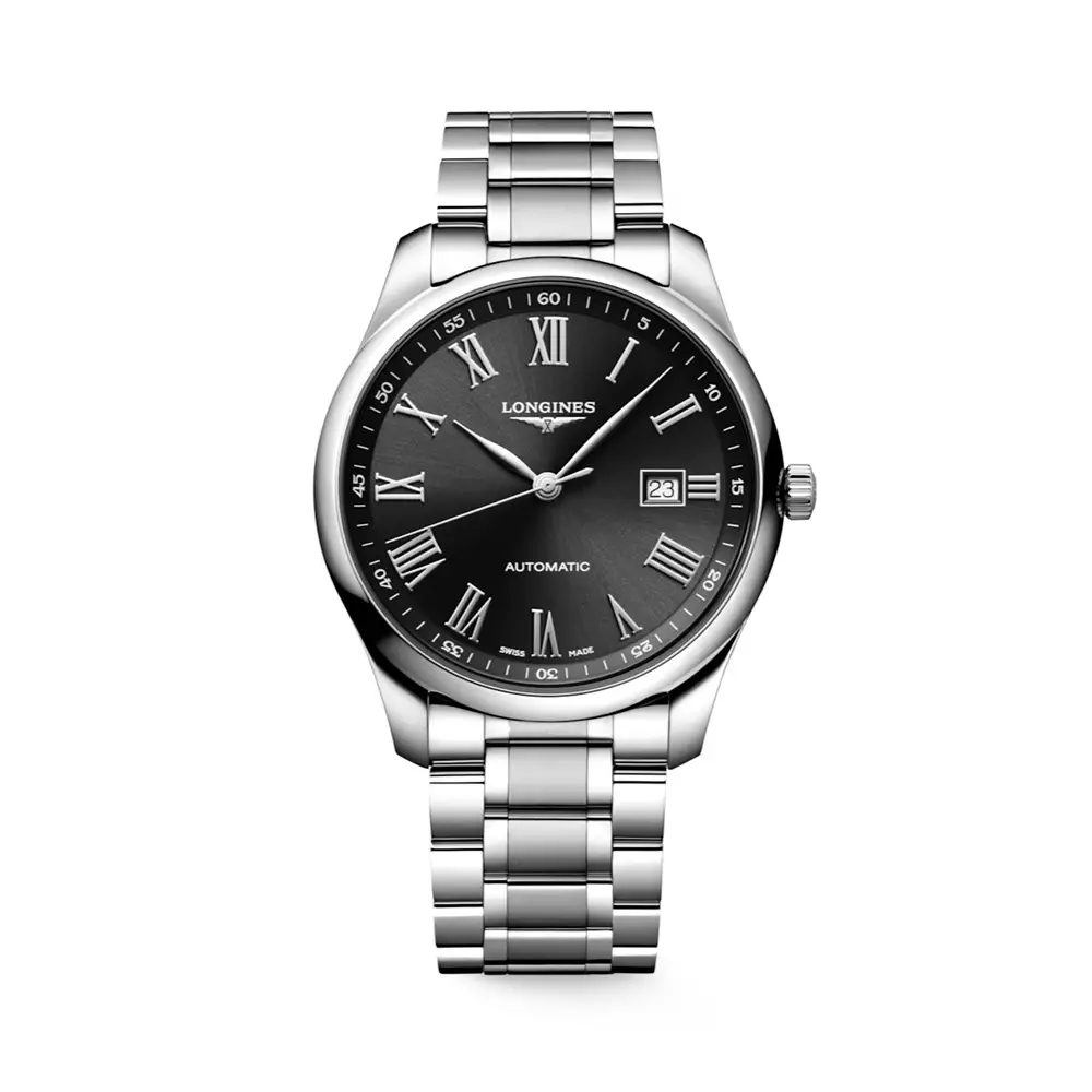 Master Collection 42 - L2.893.4.59.6 Roman Automatic Steel Black