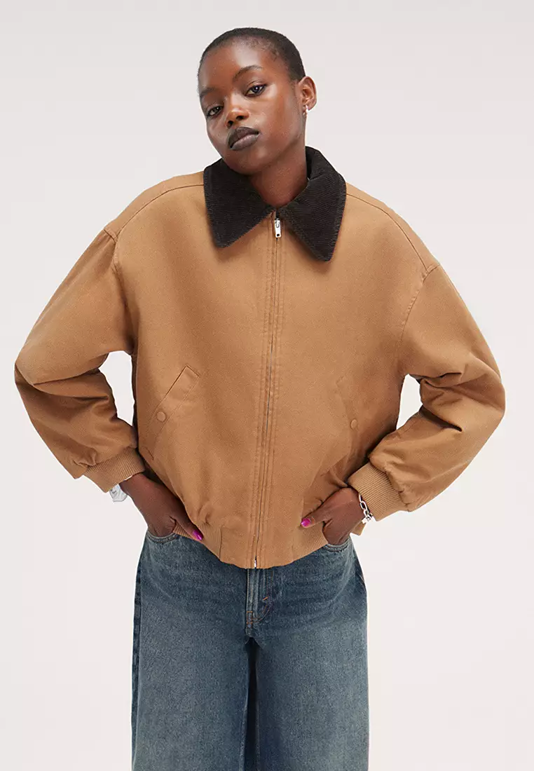 Monki orange jacket top