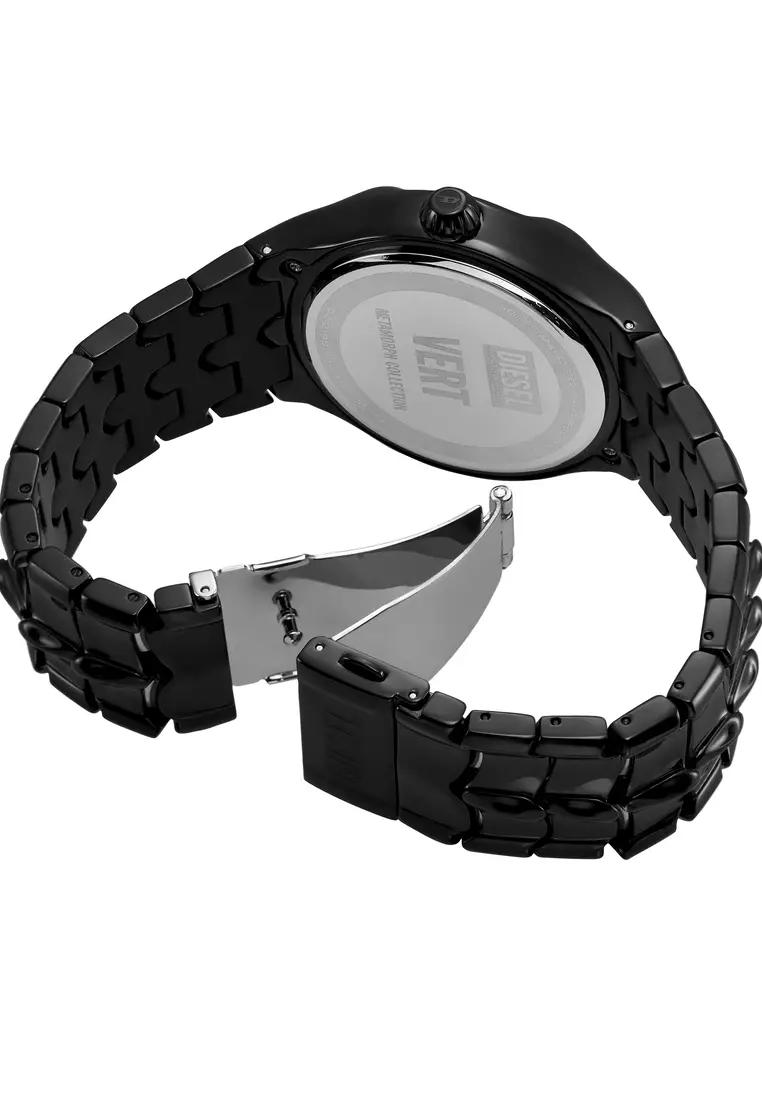 Diesel Men's Vert Analog Watch ( DZ2198 ) - Quartz, Black Case, Round Dial, 22 MM Black Stainless Steel Band