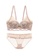 ZITIQUE pink Women's Japanese Style Floral Embroidered 3/4 Cup Lace Lingerie Set (Bra and Underwear) - Pink 2C4D3US84B6727GS_1