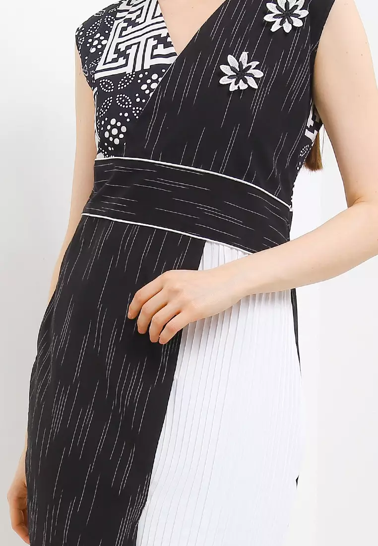 Dress Batik Wanita Katun Premium Nawa Black White
