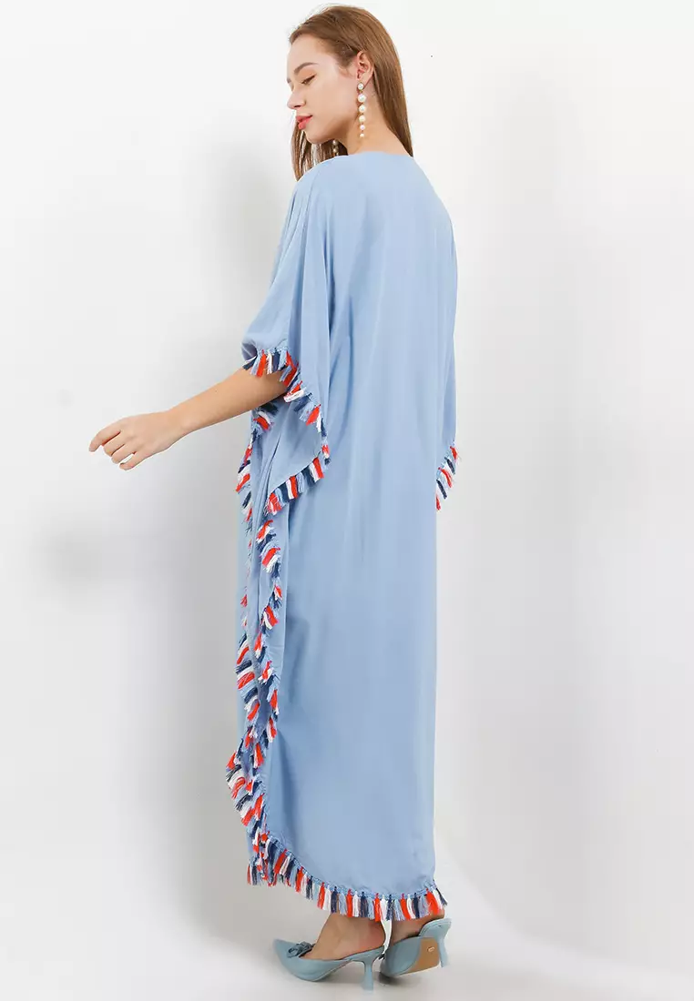Tassel Detail Emb Kaftan