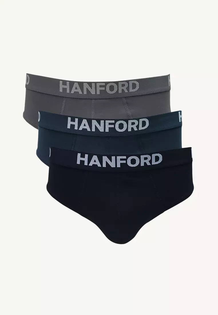 Regular Cotton Men's Briefs Logan - Assorted Basic Colors (3in1 Pack) S-4X Big Plus Size