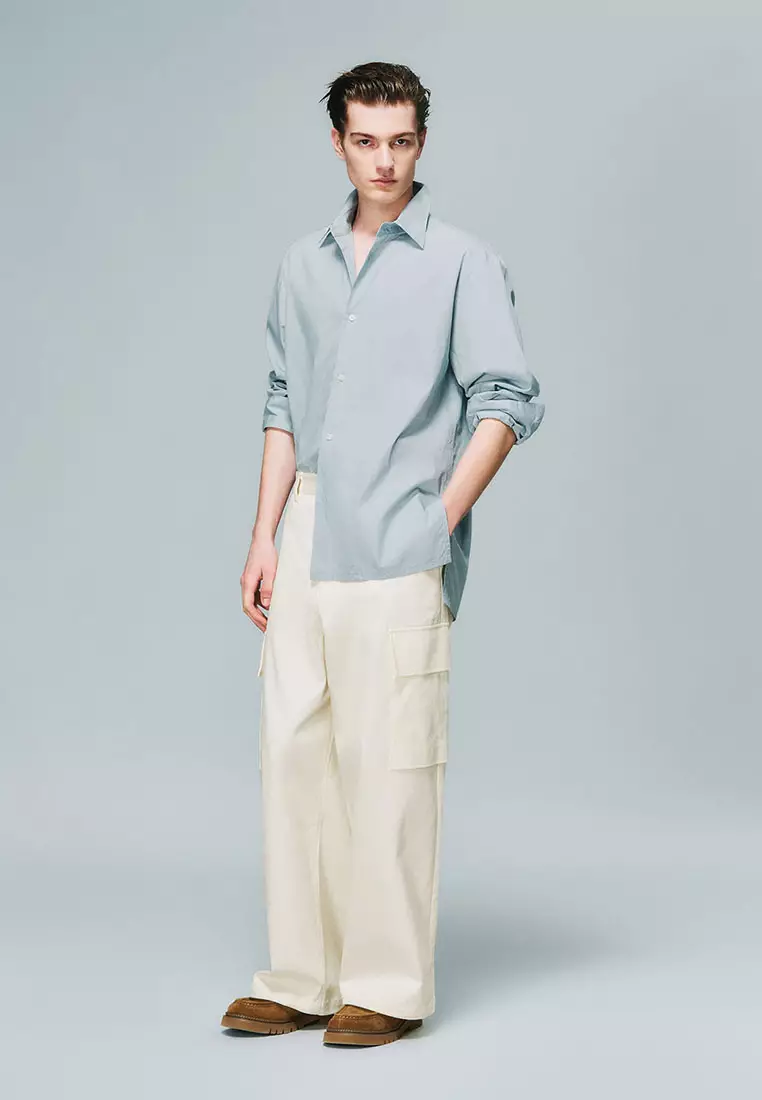 宽松型开襟衬衫