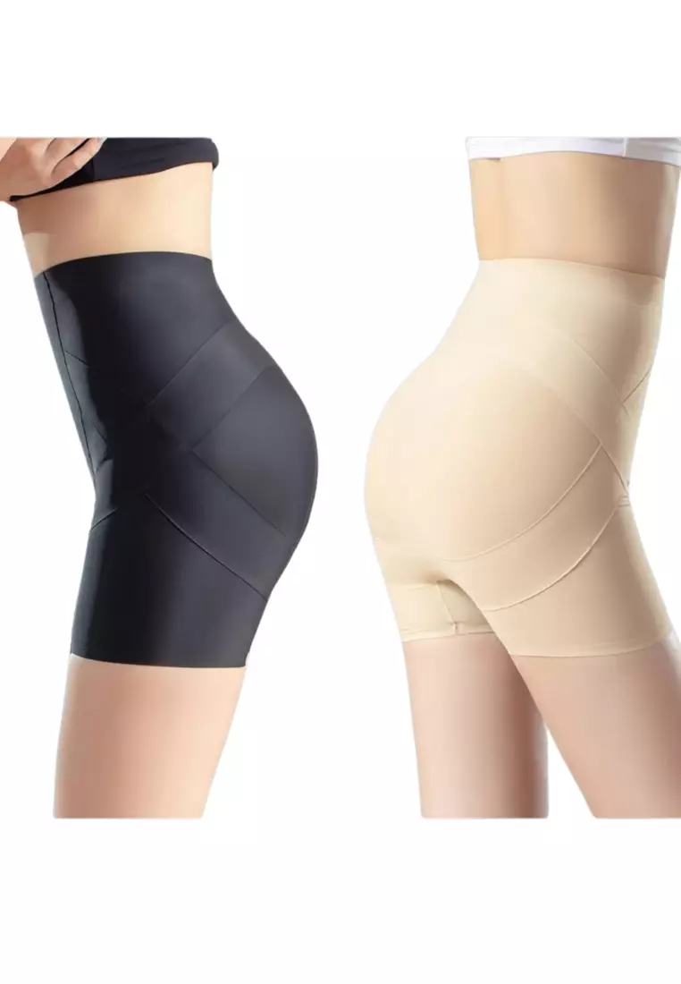 Buy Kiss & Tell 2 Pack Premium Power Tummy Tuck Butt Lifting Safety Shorts  Panties in Nude and Black in Nude Black 2024 Online