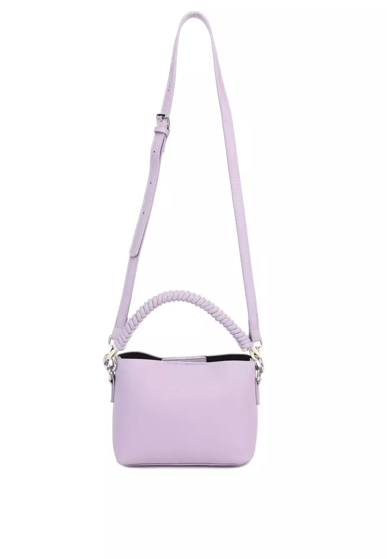 Cable Cord Strap Mini Bag In Purple