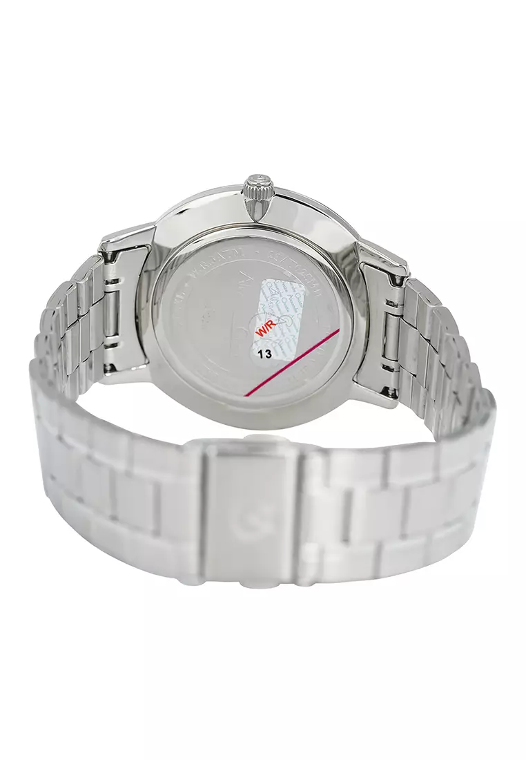 Alexandre Christie - Jam Tangan Pria - Silver Black - Stainless Steel - 8689 MHBSSBA