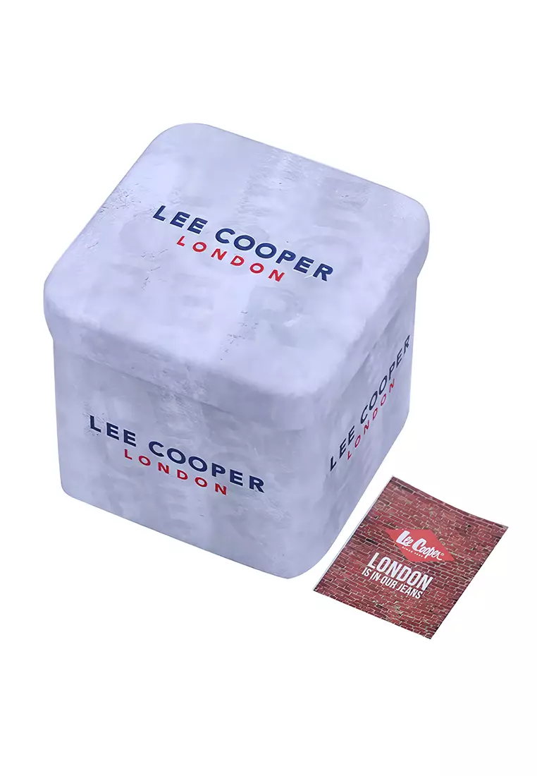 Lee Cooper London Jam Tangan Analog Pria - Silver Rosegold Stainless Steel - LC07594.560