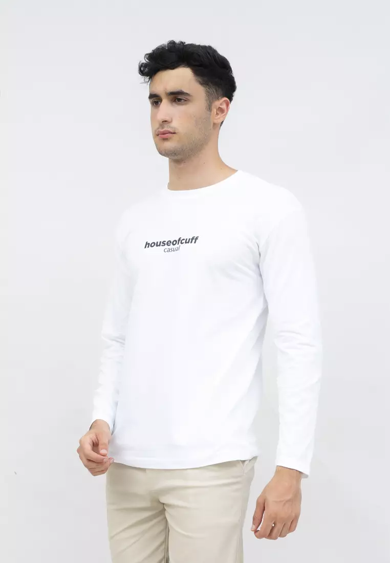 Kaos cotton combed lengan panjang pria unisex houseofcuff Japan Ancien