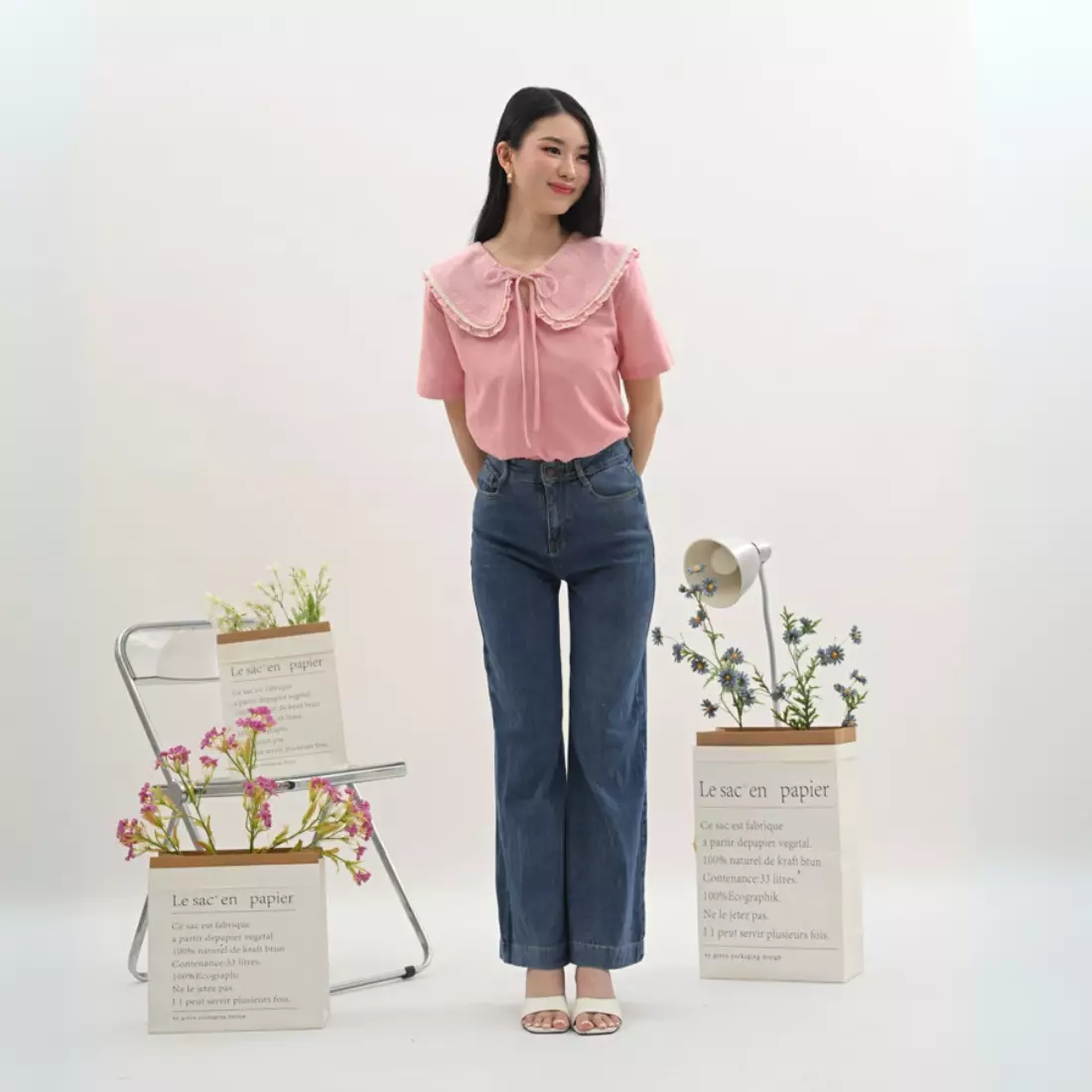 Liz Flare Jeans Highwaist in Blue