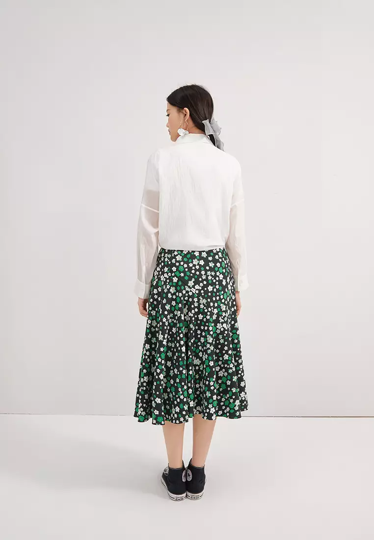 Loose Fit Semi Sheer Button Blouse