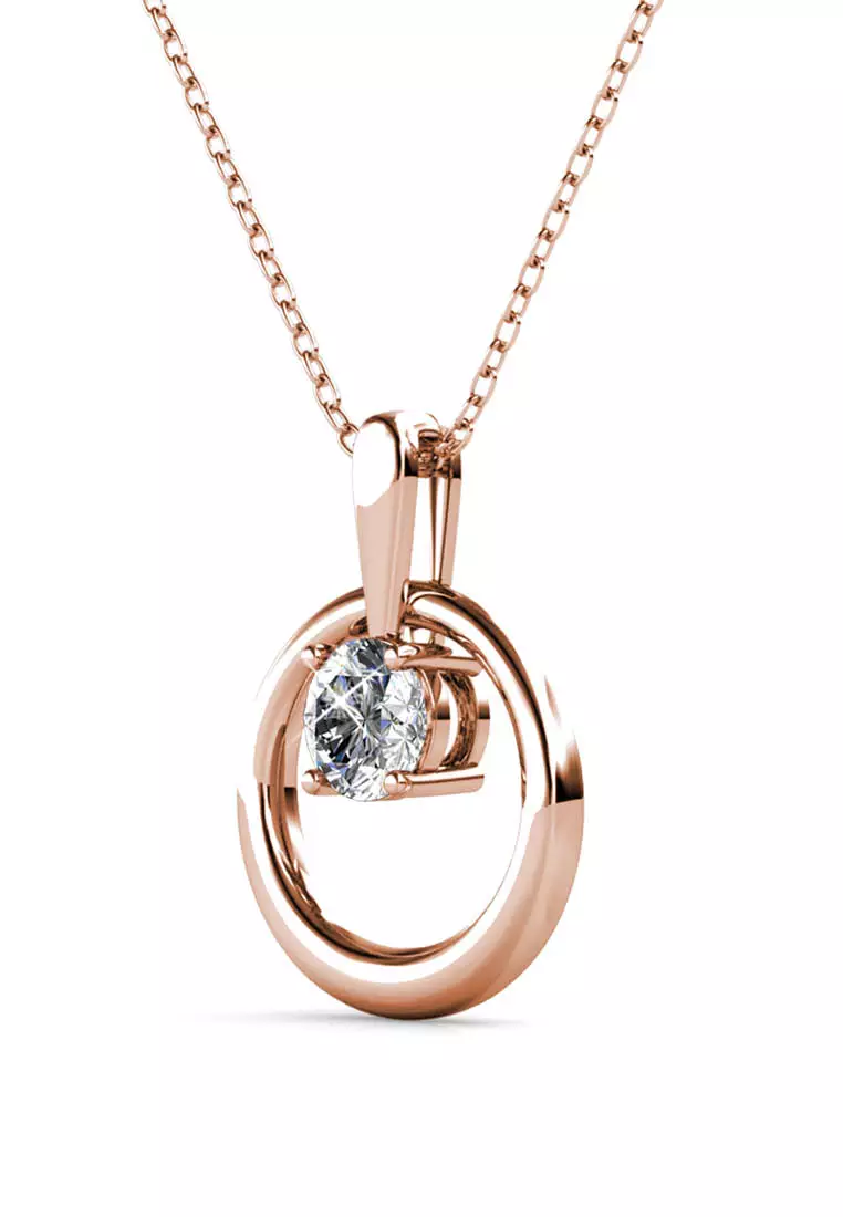 Octavia Pendant RG - Kalung Crystal by Her Jewellery