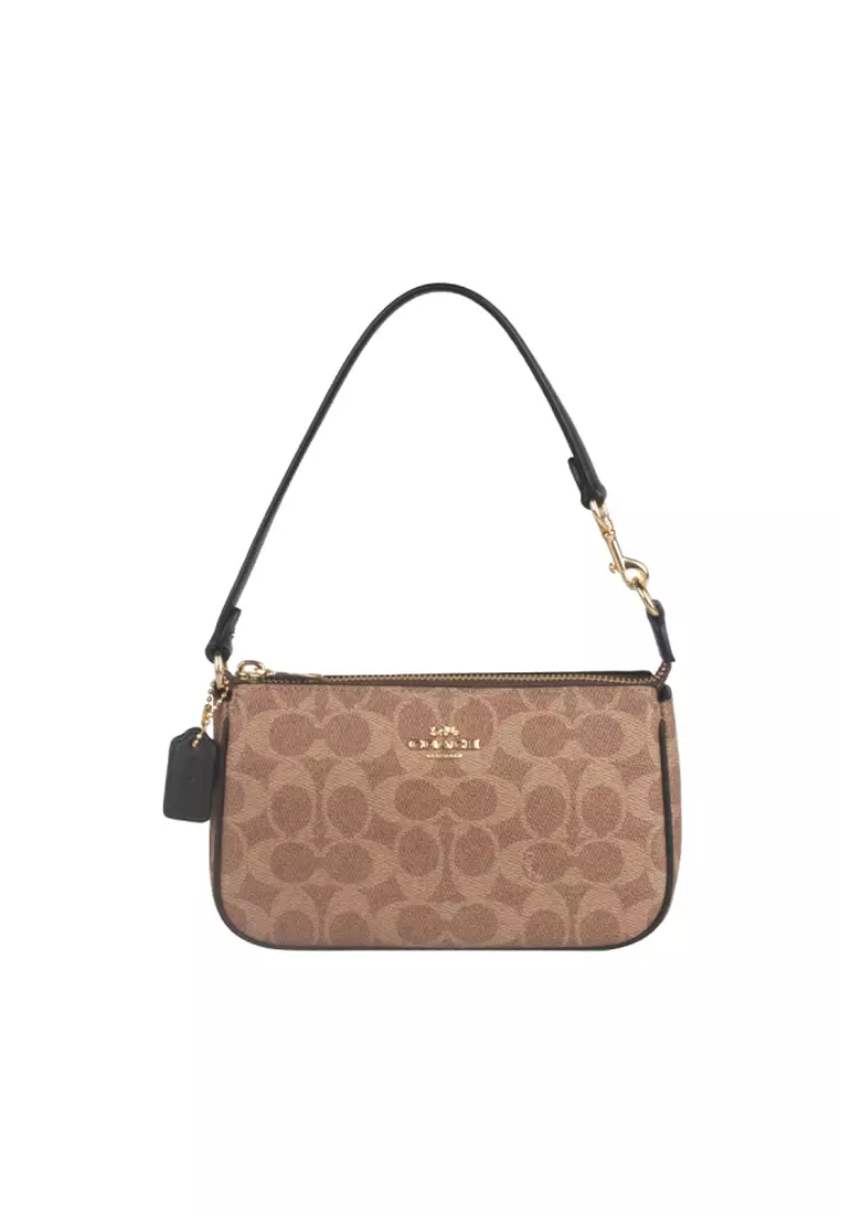 Nolita 19 Shoulder Bag In Signature Canvas Tan Black CW426