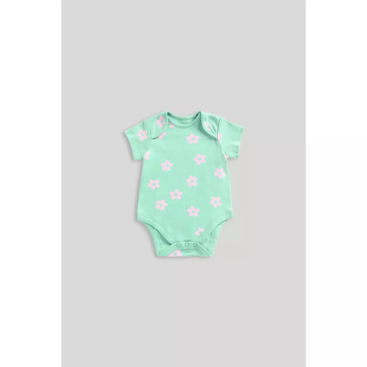 Mothercare Garden Short-Sleeved Bodysuits - 5 Pack - Terusan Bayi Perempuan (Pink)