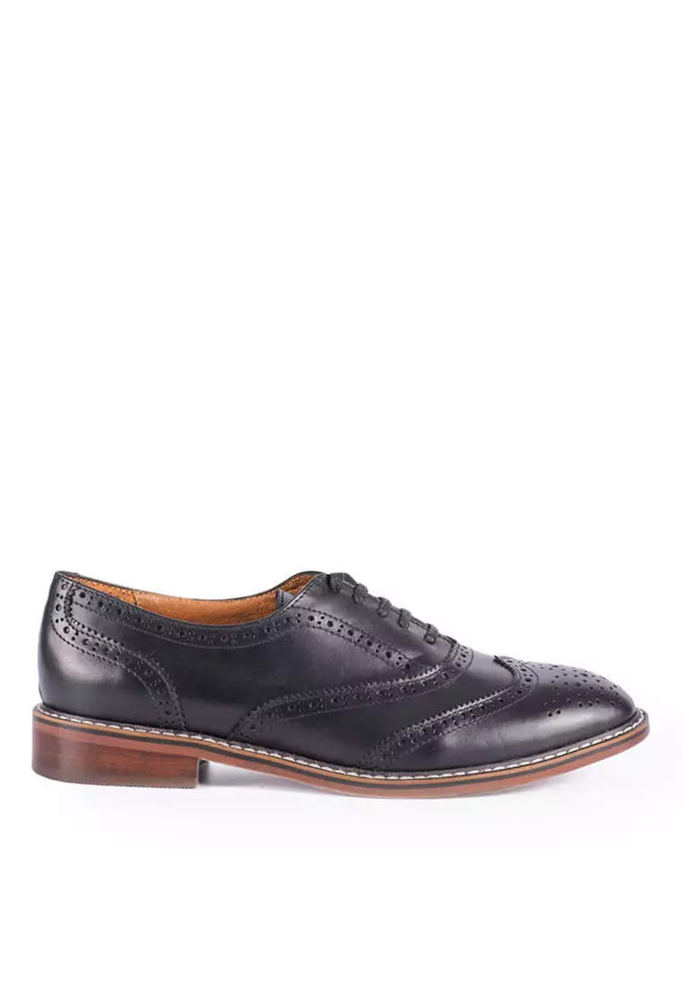 Discount on Bristol Shoes  shoes - SKU: Olivia Black Brogued Oxfords