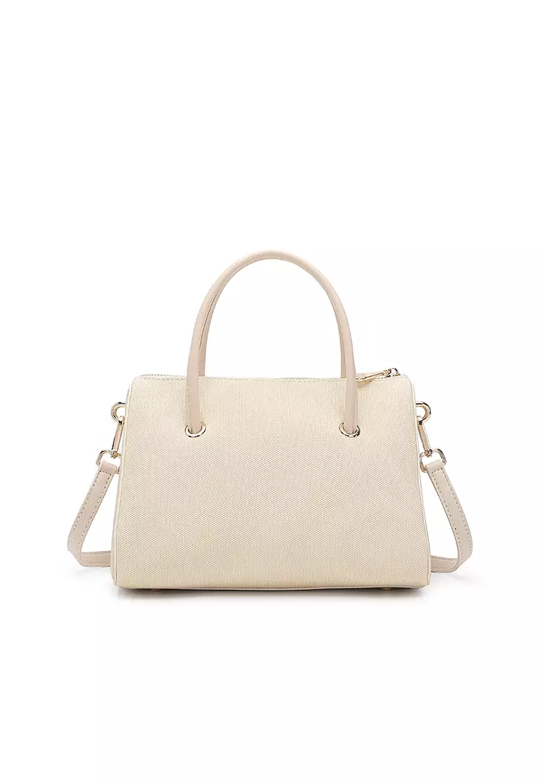 Women's Top Handle Bag / Sling Bag / Crossbody Bag (Tas Selempang / Tas Tangan) - Krem