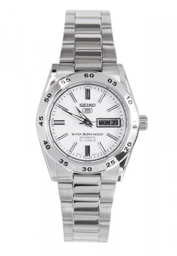 Jual Seiko Seiko 5 Sports Jam Tangan Wanita Silver Stainless Steel Symg35k1 Original Zalora Indonesia