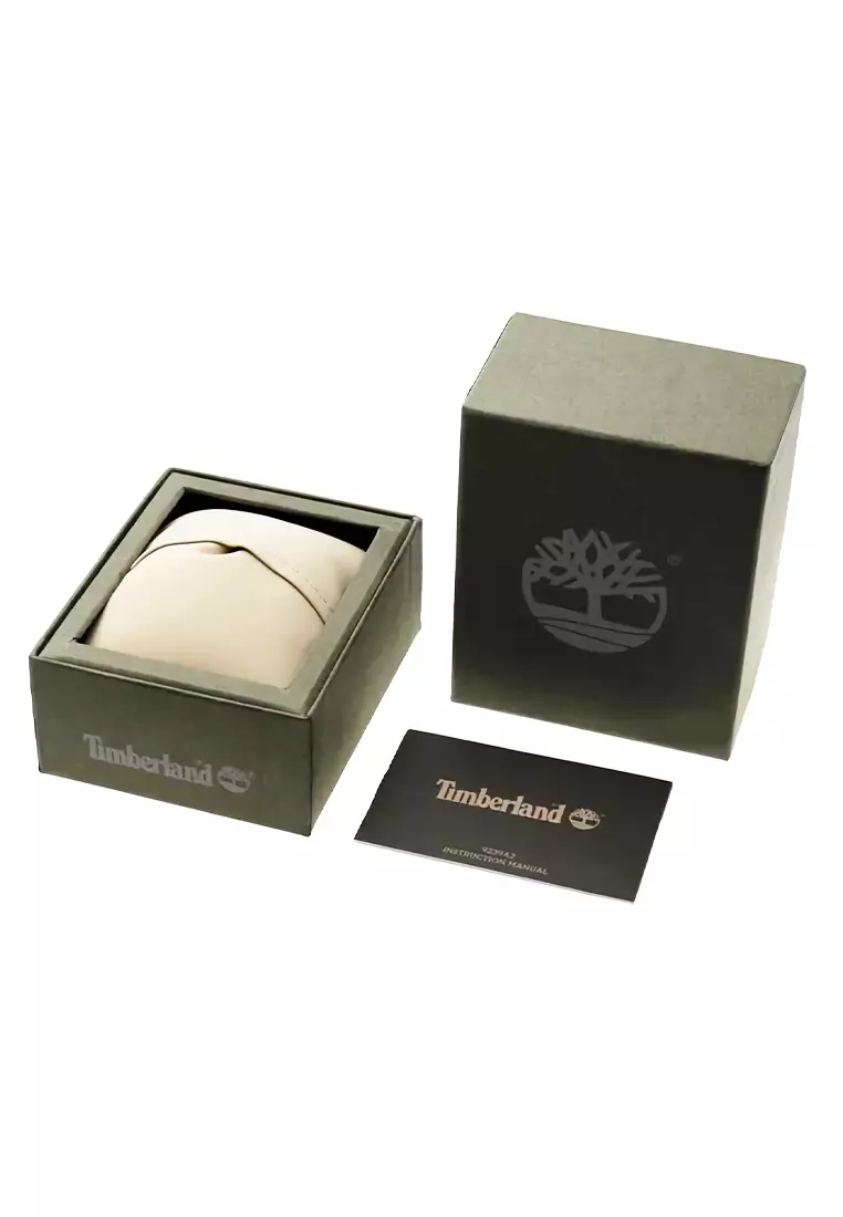 Timberland - Jam Tangan Chronograph Pria - Black - Brown Leather Strap - TBL 14366JSBU-02