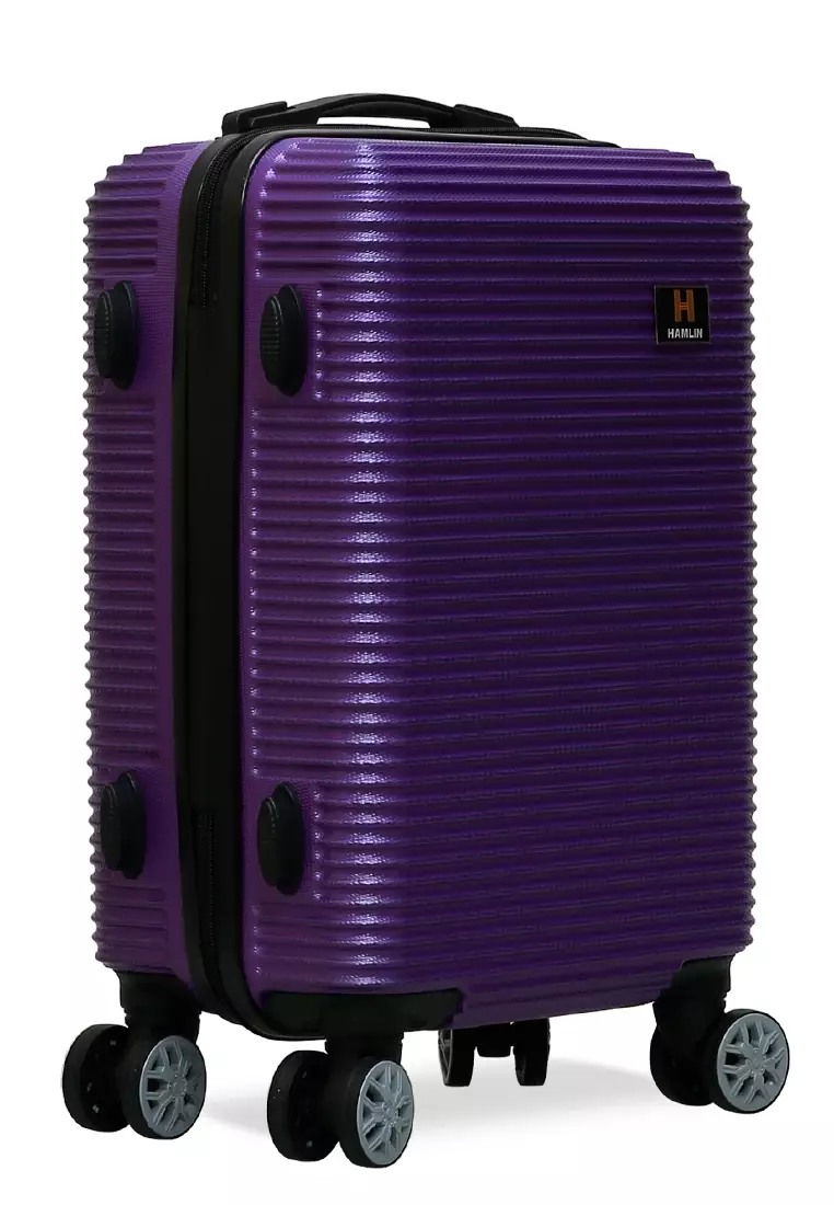 Caroline Koper Mini Unisex Size 18 Inch Tas Travel Number Code Lock Material Fiber ABS ORIGINAL - Purple