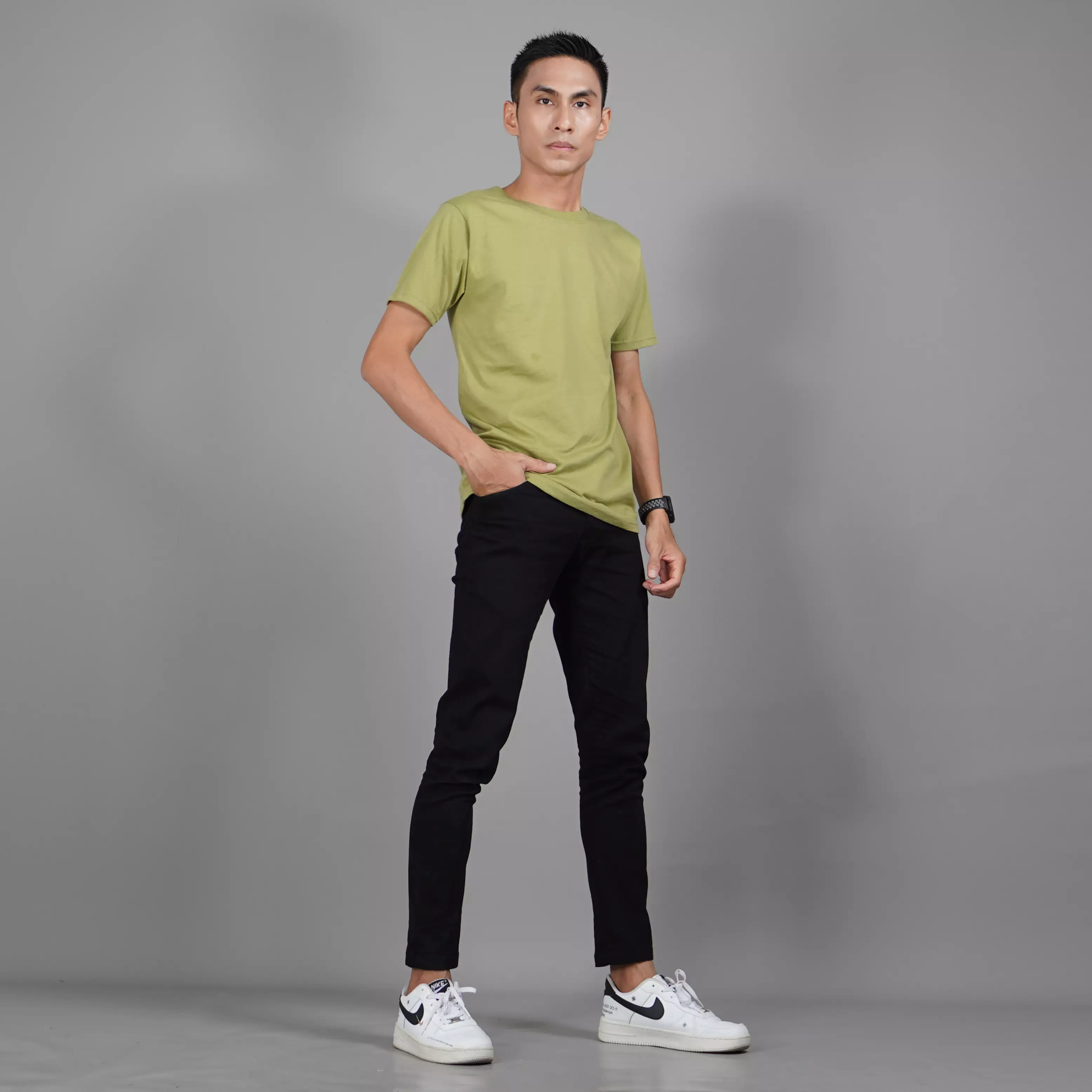 Kaos Pria Lengan Pendek Kaos Polos Katun Pria - MATCHA