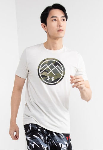 Under Armour white Men's Mountain Peaks Short Sleeves T-Shirt 62649AA429D9C4GS_1