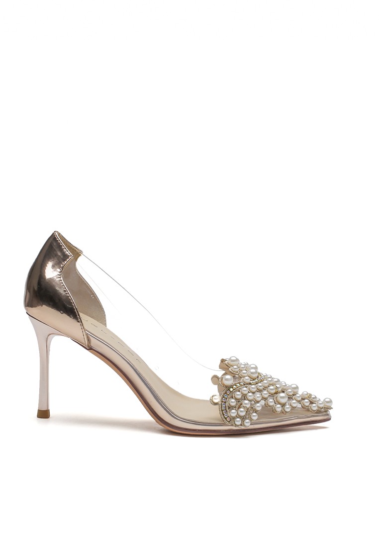 8CM Pearl Pointed High Heels Shoes IF86603