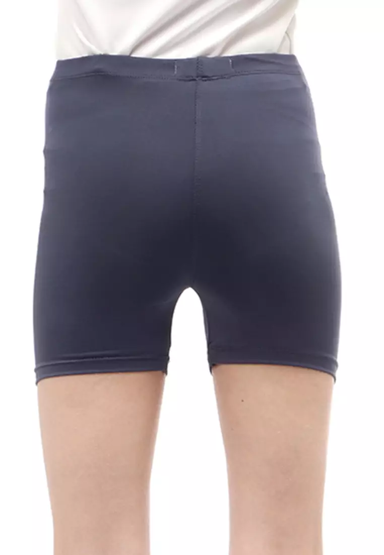 Hot Pants Motif Polos Design Simple Dalaman Wanita Relaxed Fit - Abu