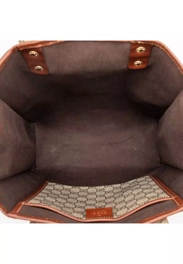 Pre-Loved Gucci Gg Supreme Web Tote