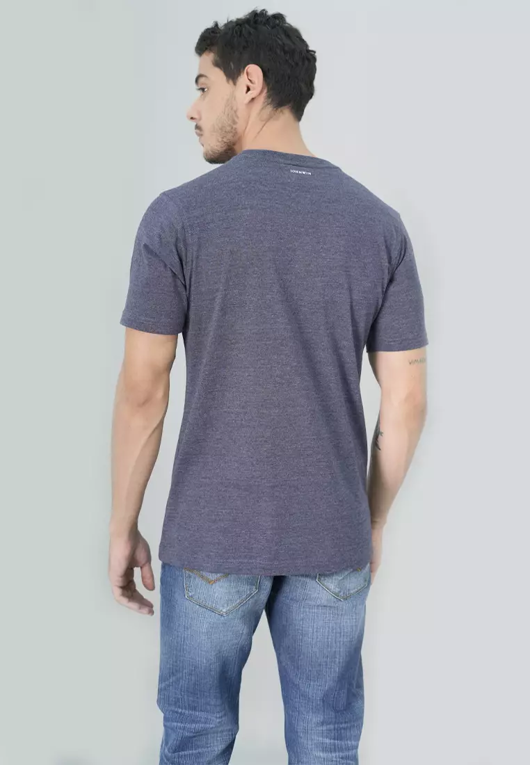 Johnwin - Slim Fit - Kaos Polos - Kaos Essential - Variasi Warna - FTS.622.S484