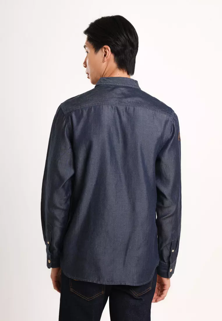 Used 1968 - Arzu Kemeja Pria Lengan Panjang Warna Denim