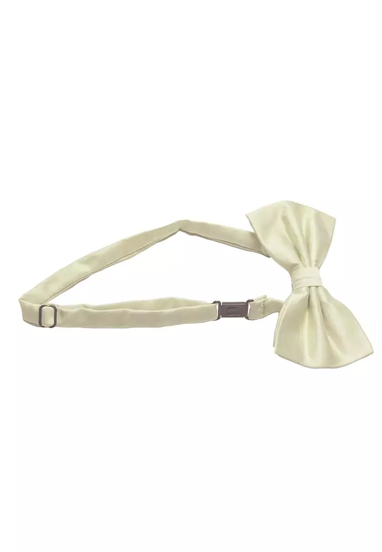 Houseofcuff Dasi Kupu Bowtie Pocket Square Saputangan Krem A10