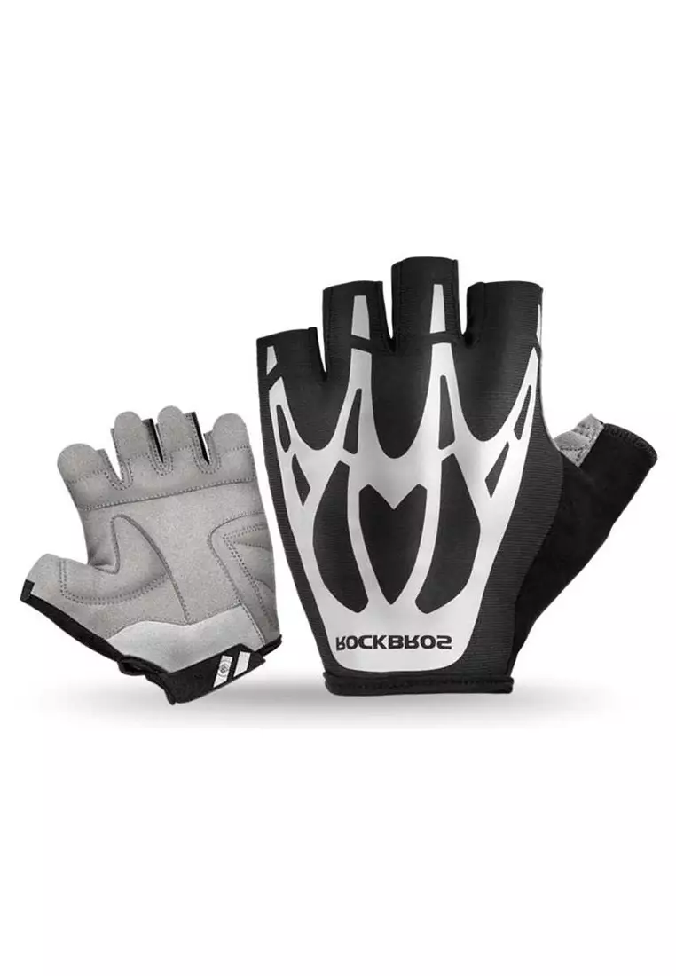 Decs Sarung Tangan Sepeda Half Finger Shock Absorber Unisex Sporty Material Cotton ORIGINAL - Black