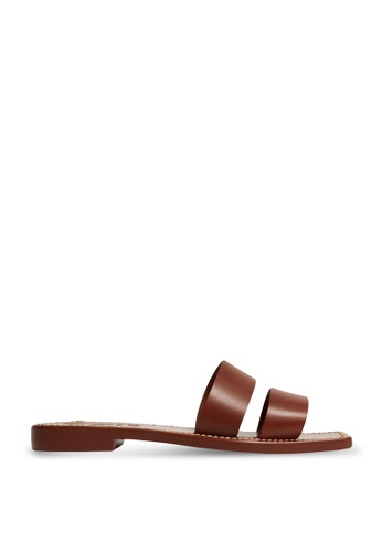 Mango leather strap sandals