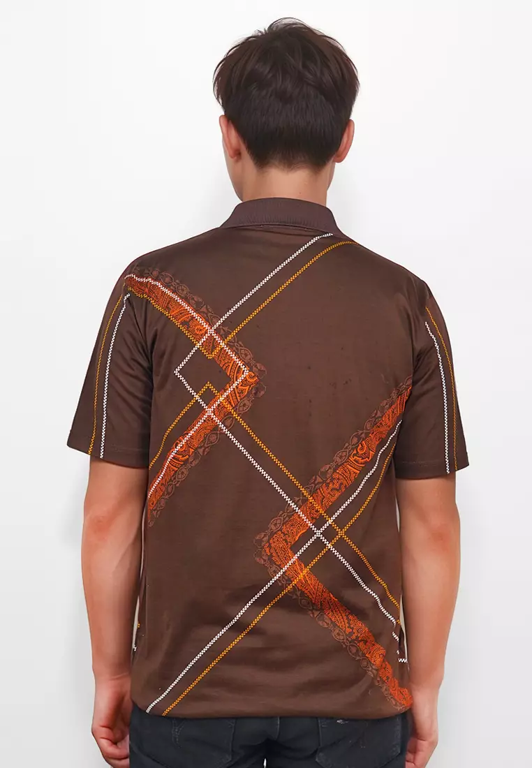Crocodile DIAMOND 1868 Brown - Kaos Kerah Pria Men Polo Original Relax fit