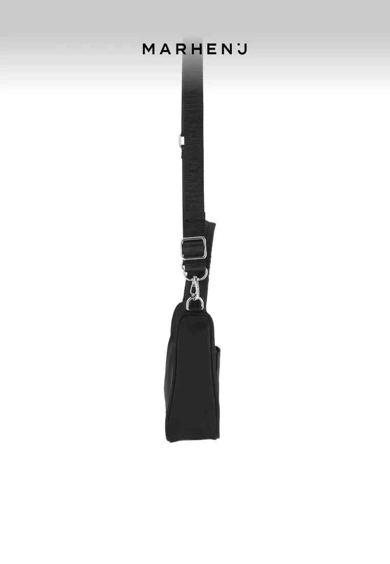 CELINA Nylon Crossbody Bag Black