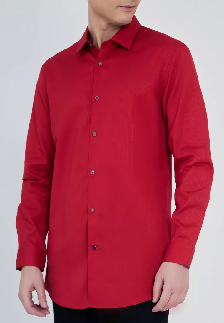 Slim Fit Textured Dress Shirt