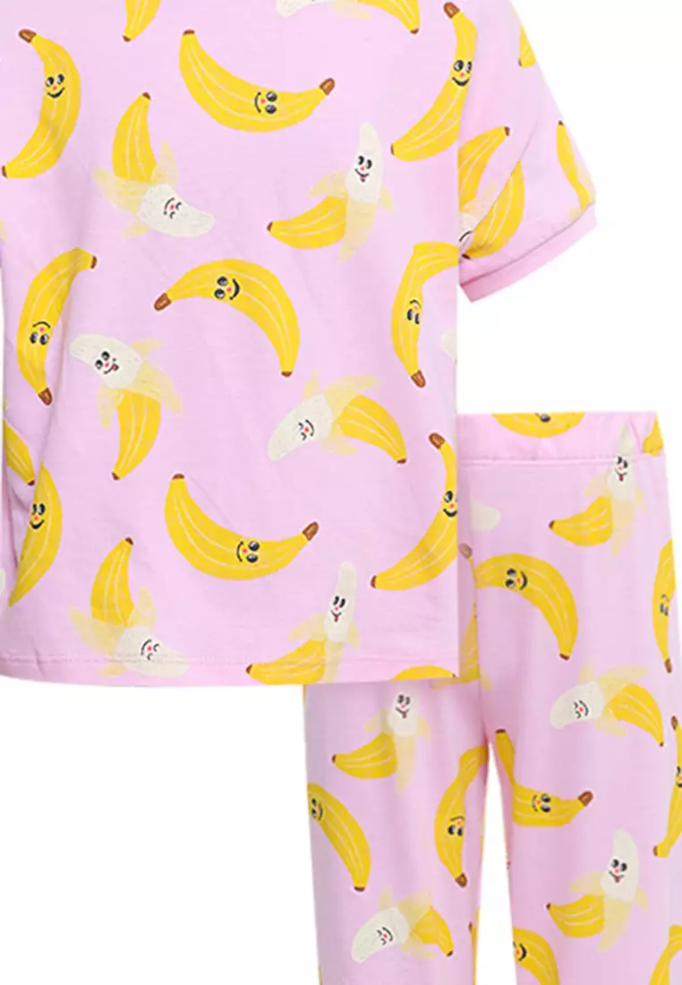 2pack Cotton Rich Fruit Print Pyjamas